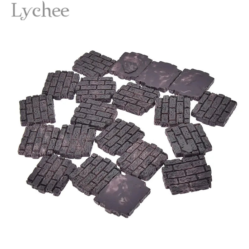 Miniature Halloween Wall Bricks – 20/30pcs DIY Spooky Dollhouse Decor