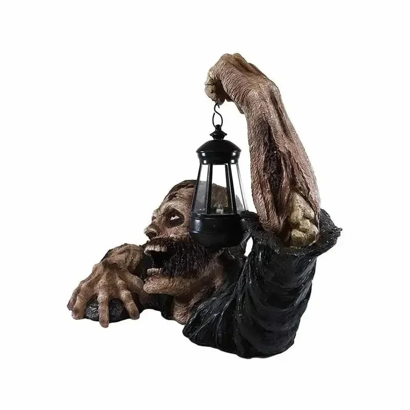 Crawling Zombie Lantern Decor – Scary Halloween LED Outdoor Figurine