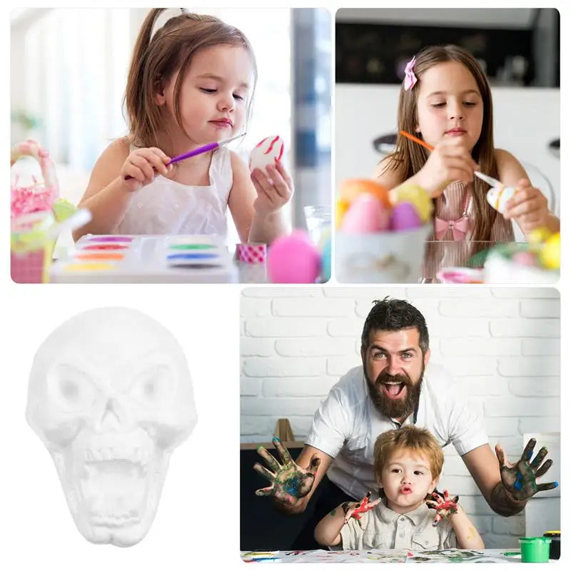 DIY Foam Skull Craft Kit – 5pcs Halloween Grimace Painting Toys