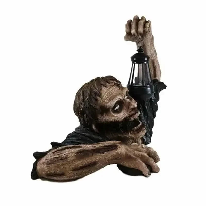Crawling Zombie Lantern Decor – Scary Halloween LED Outdoor Figurine