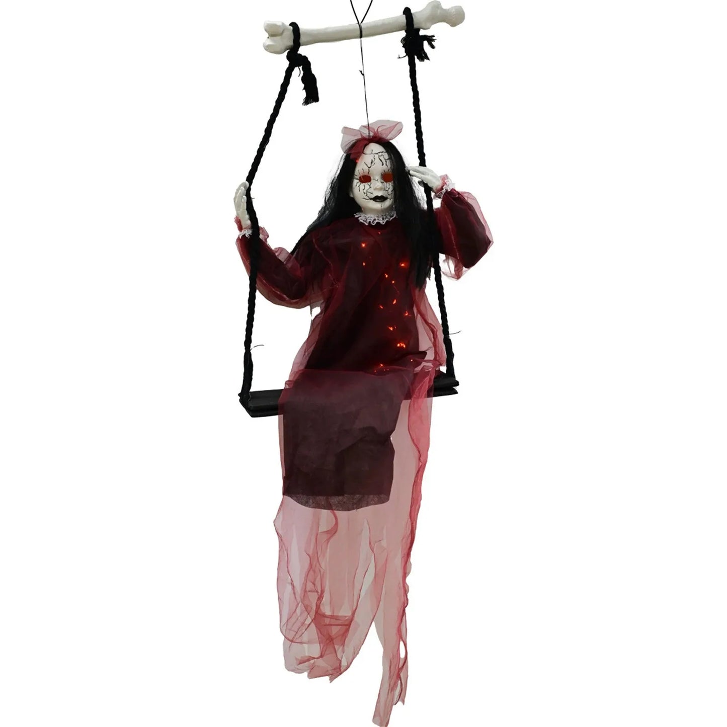 Halloween Swing Girl Ghost – Hanging Horror Decoration