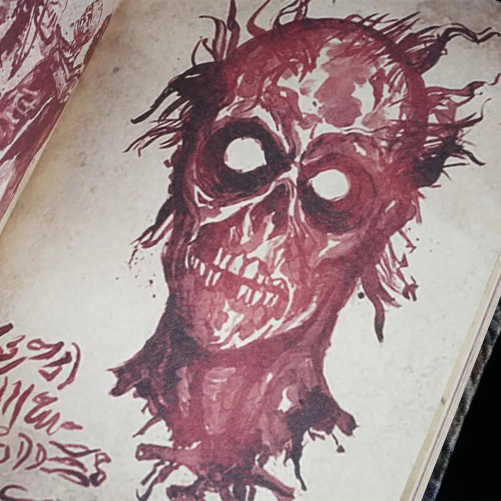 Handcrafted Necronomicon Prop – Dark Magic Book for Halloween, Rituals, and Gothic Decor
