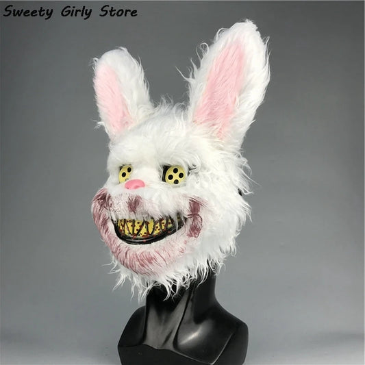 Rabbit Cosplay Mask – Scary Halloween Party Costume Headgear