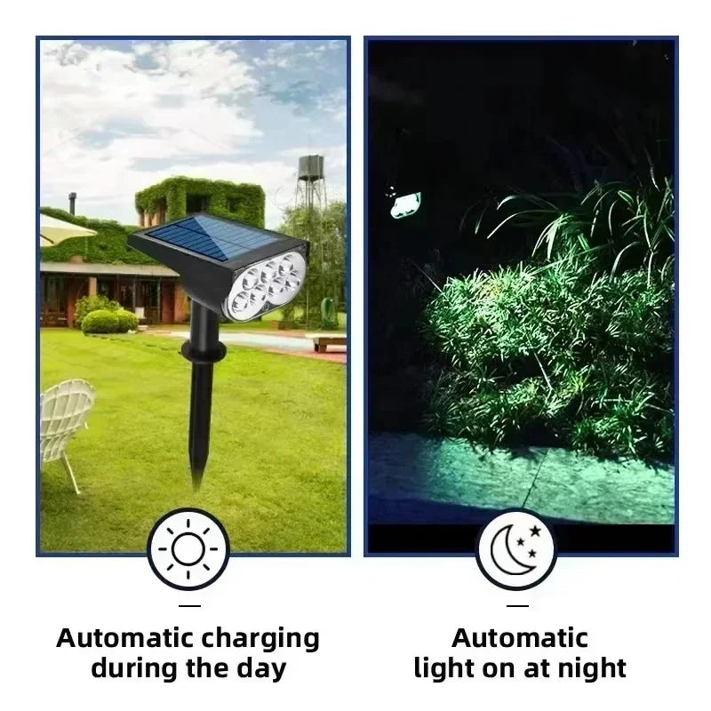 Halloween Solar Spotlights – 7-LED Outdoor Waterproof Lights for Spooky Decor