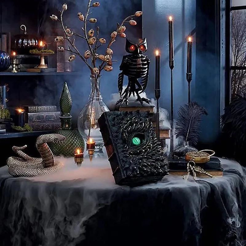 One-Eyed Horror Book Statue – Spooky Resin Decor for Halloween & Home