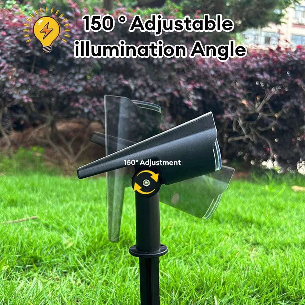 Halloween Solar Spotlights – 7-LED Outdoor Waterproof Lights for Spooky Decor