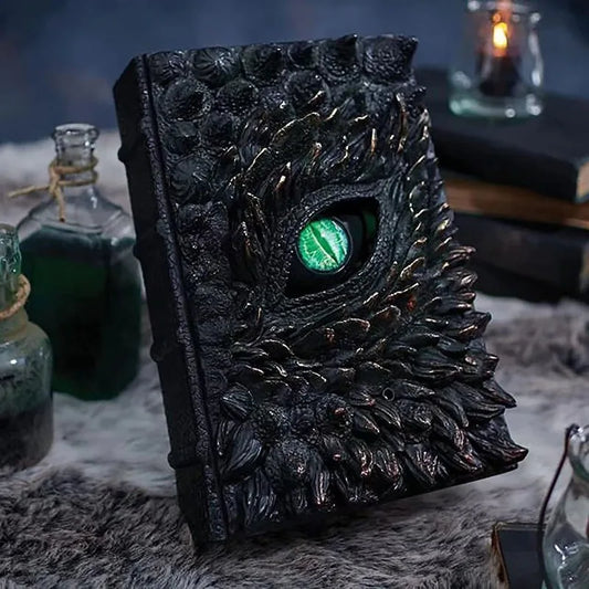 One-Eyed Horror Book Statue – Spooky Resin Decor for Halloween & Home