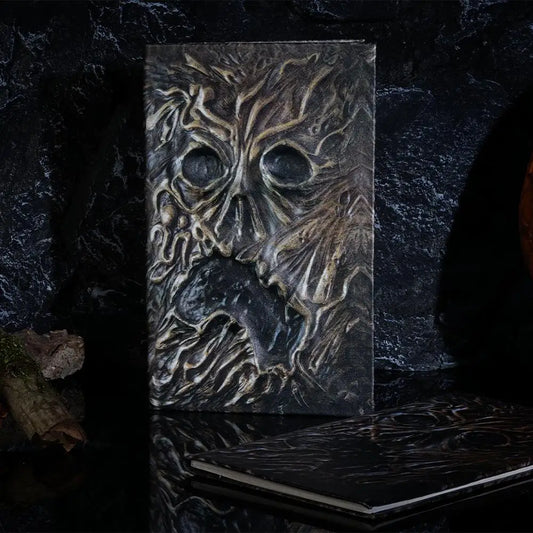 Handcrafted Necronomicon Prop – Dark Magic Book for Halloween, Rituals, and Gothic Decor