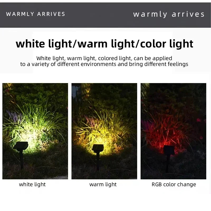 Halloween Solar Spotlights – 7-LED Outdoor Waterproof Lights for Spooky Decor